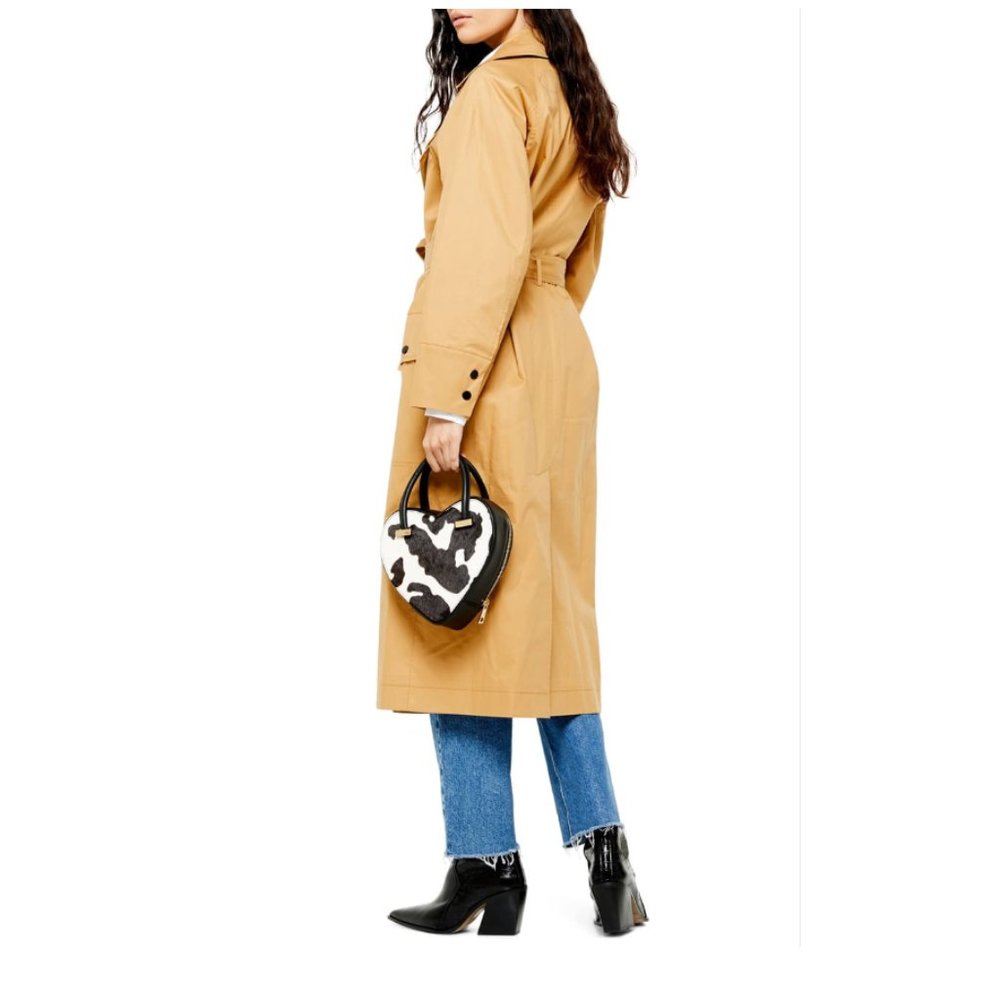 TOPSHOP Editor Trench Camel Coat Jacket.  Size 6. Classy Rare